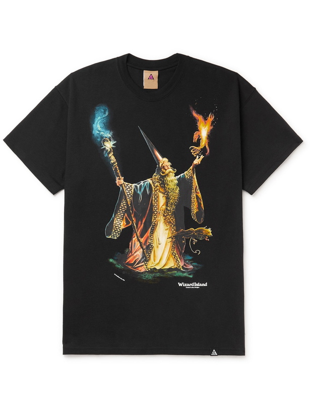 Photo: NIKE - ACG NRG Wizard Lake Printed Cotton-Jersey T-Shirt - Black - M