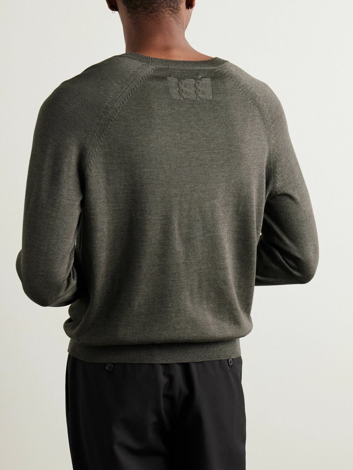 Nili Lotan - Reggie Silk and Cotton-Blend Sweater - Green