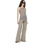Rick Owens Taupe Tower Drawstring Bias Trousers