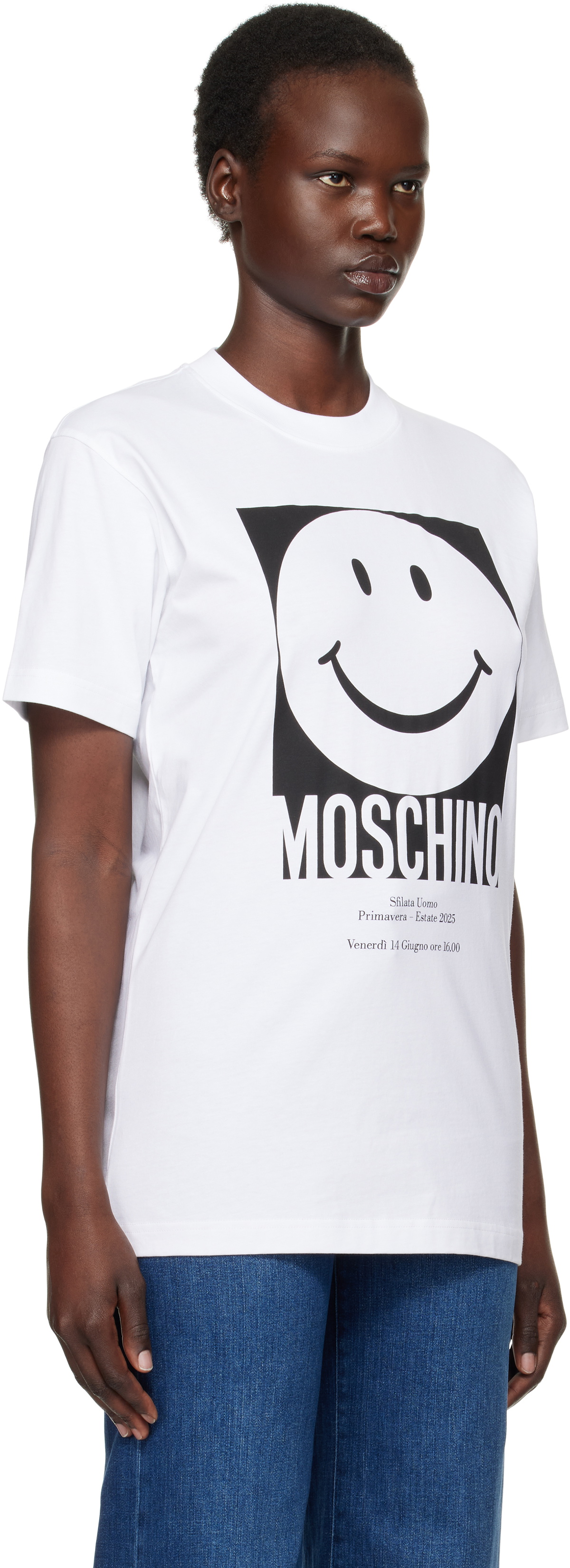 Moschino White Smiley T-shirt