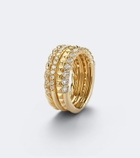 David Yurman Petite Pavé 18kt gold ring with diamonds