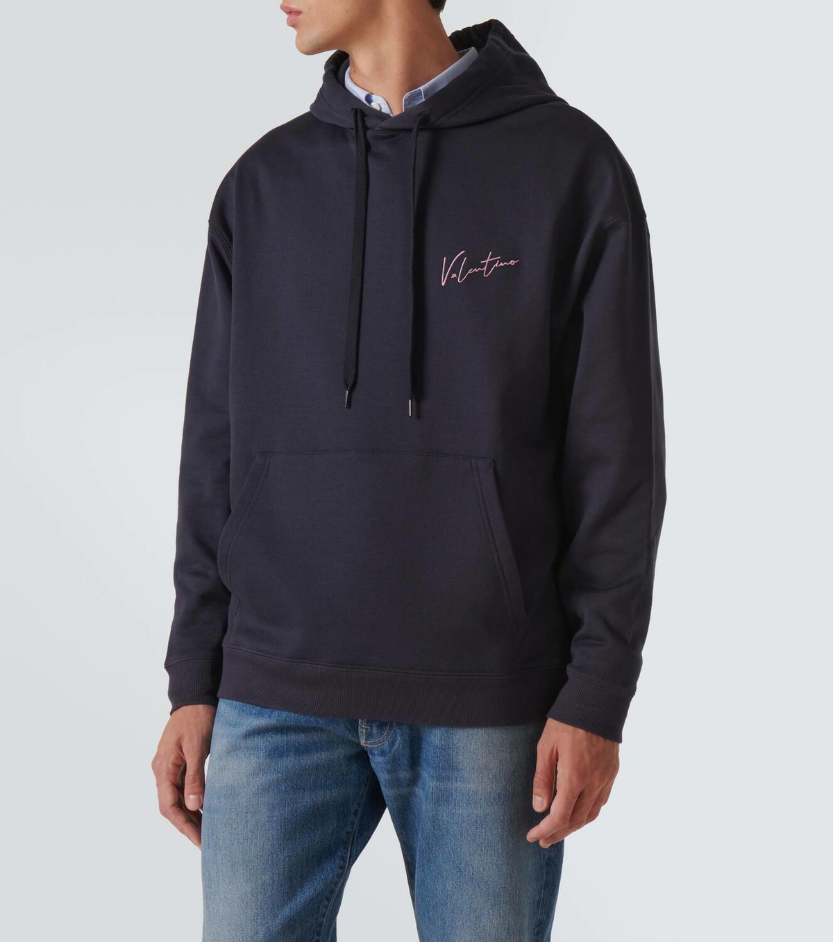 Valentino Logo cotton-blend jersey hoodie Valentino