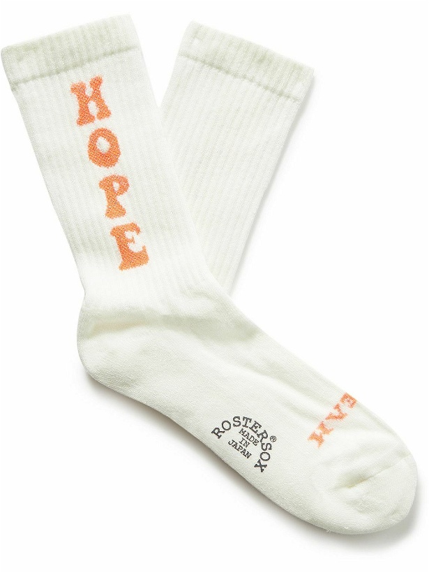 Photo: Rostersox - Hope Metallic Intarsia Ribbed Cotton-Blend Socks