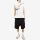 MM6 Maison Margiela Men's Hand Print Sleeveless T-Shirt in Off White