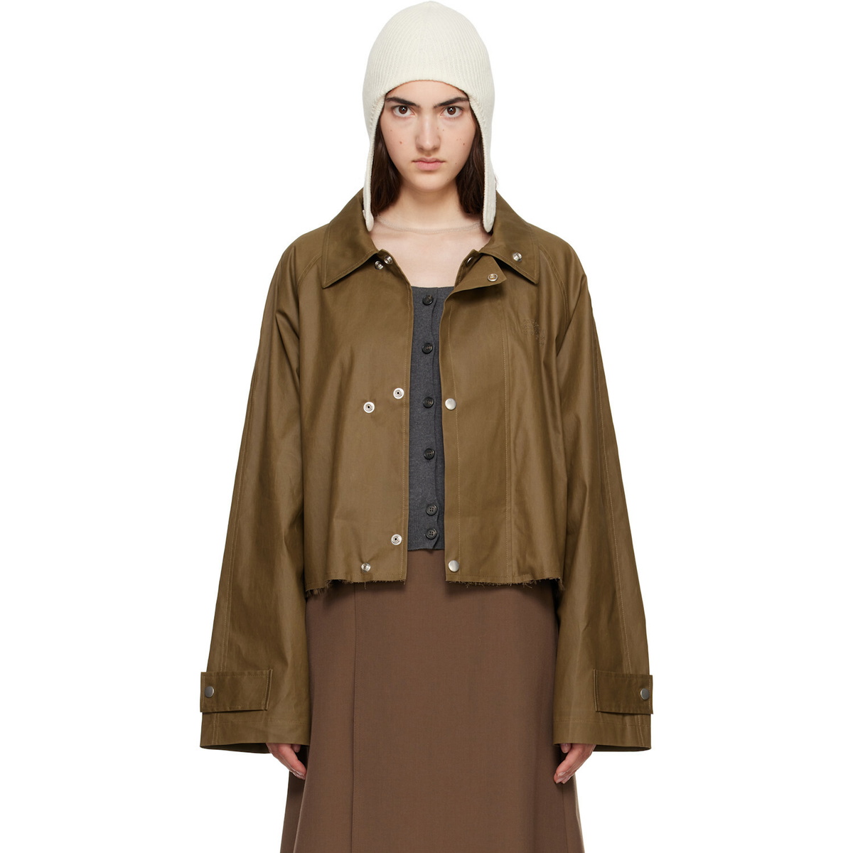 MM6 Maison Margiela Off-White Inside-Out Coat MM6 Maison Margiela