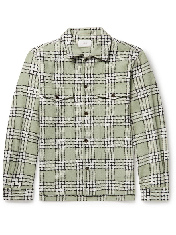 Photo: Mr P. - Garment-Dyed Checked Flannel Overshirt - Green