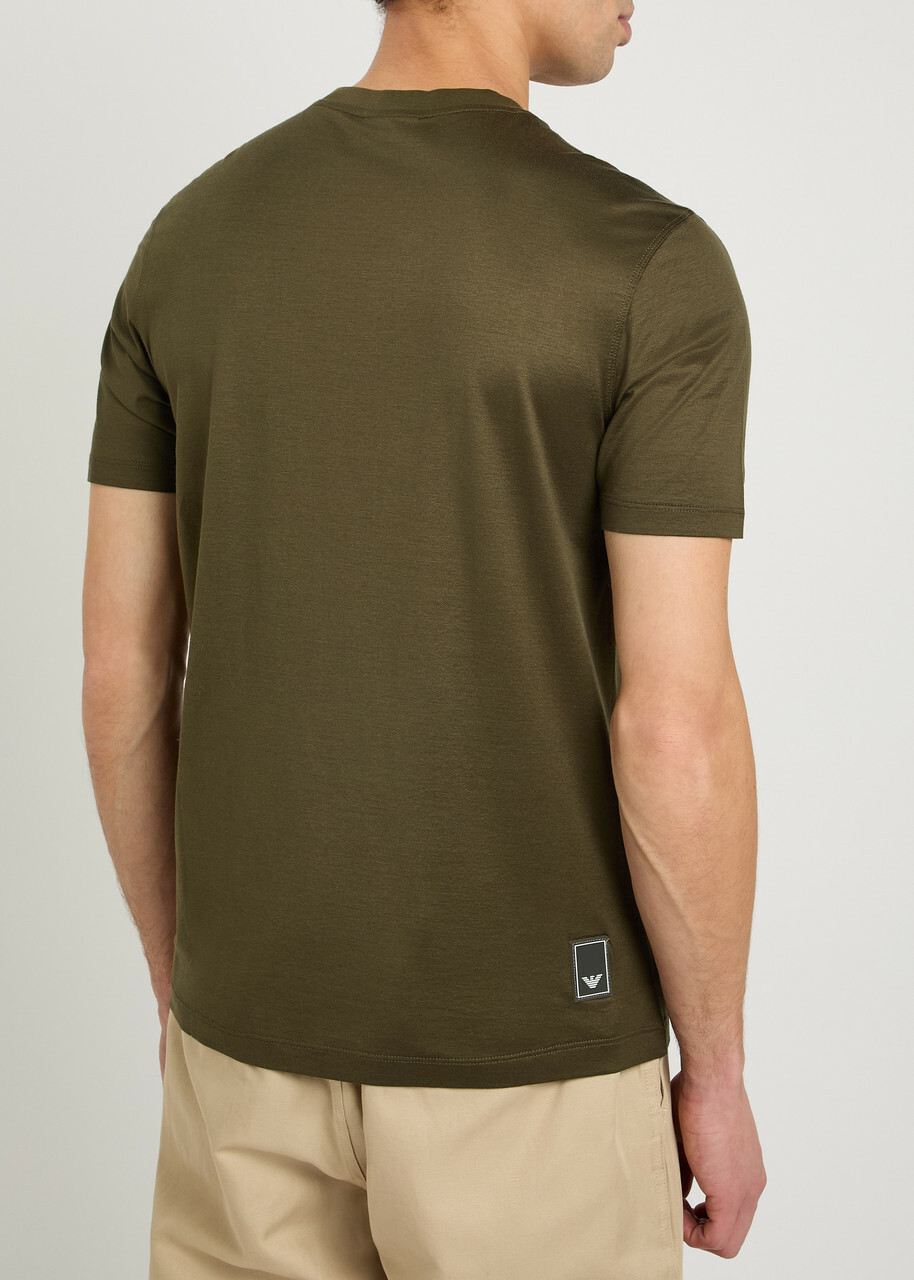 Emporio Armani Logo Jersey T-shirt Dark Green