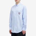 Drôle de Monsieur Men's Logo Oxford Shirt in Light Blue