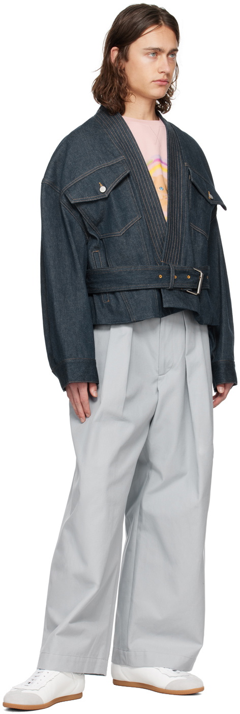 Meryll Rogge Indigo Belted Denim Jacket