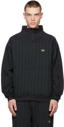 adidas Originals Black Tyshawn Sweat Zip-Up Sweatshirt