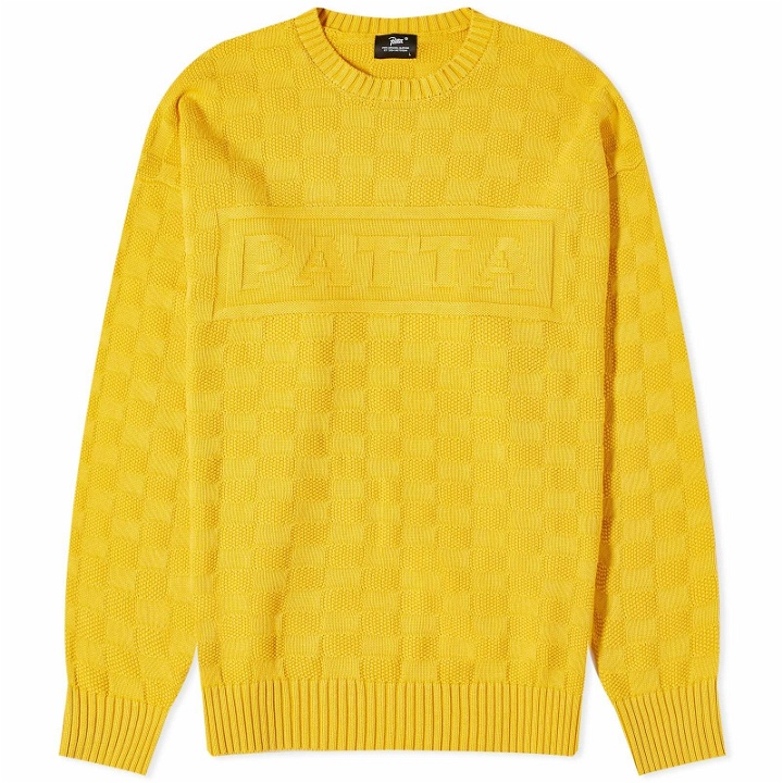 Photo: Patta Men's Purl Ribbed Knit in Old Gold
