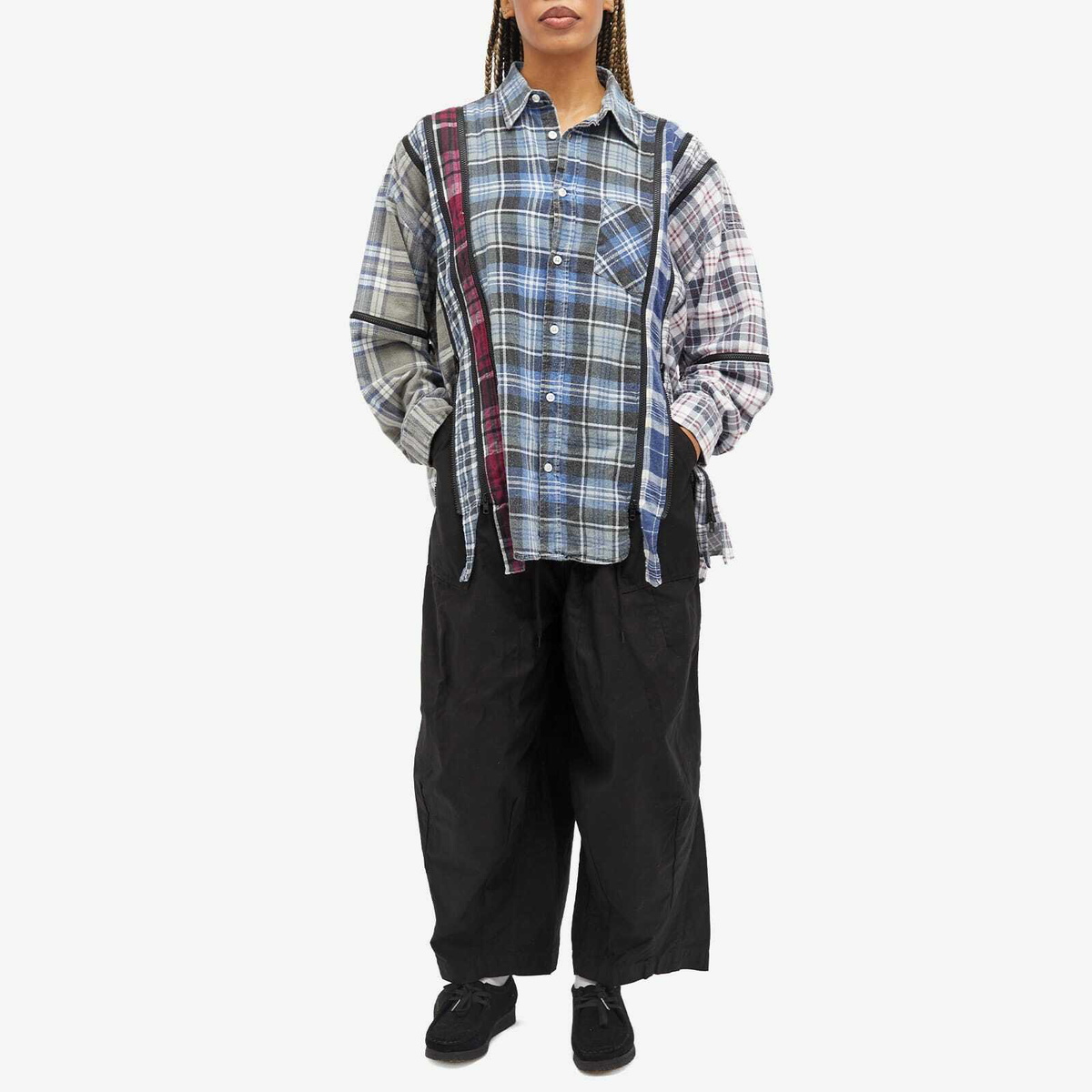 Needles Women's 7 Cuts Wide Flannel Shirt in Assorted 