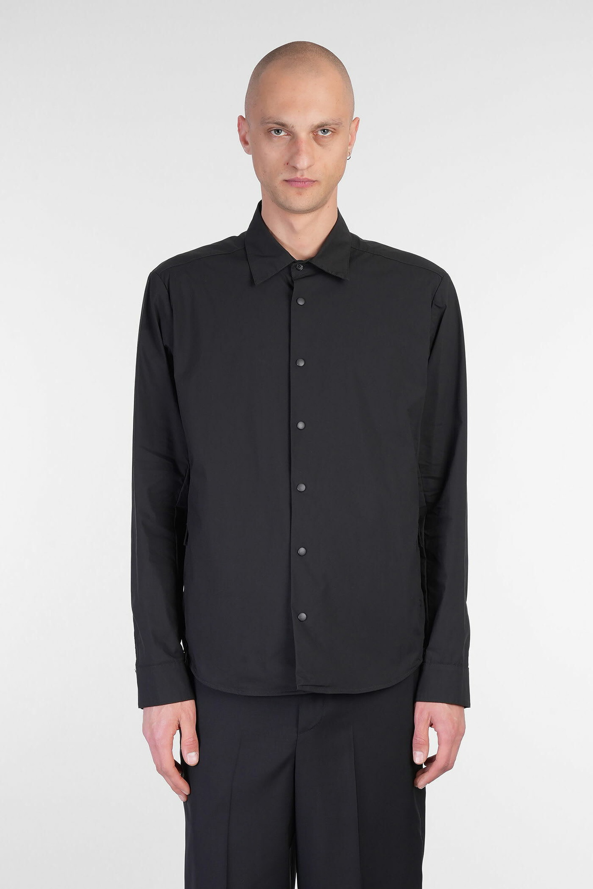Aspesi Arch Shirt In Black Cotton