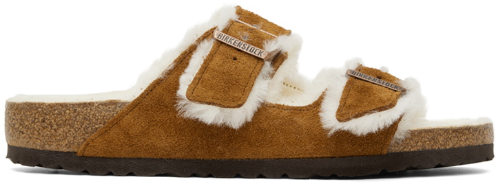 Photo: Birkenstock Brown Regular Shearling Arizona Sandals