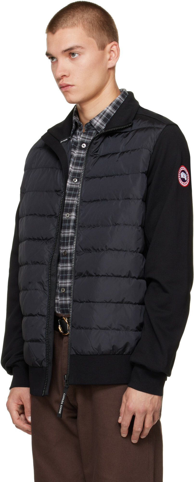 Canada Goose Black HyBridge Huron Full Zip Down Jacket