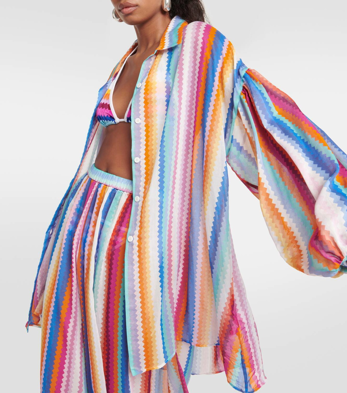 Missoni Mare Zig Zag cotton-blend shirt