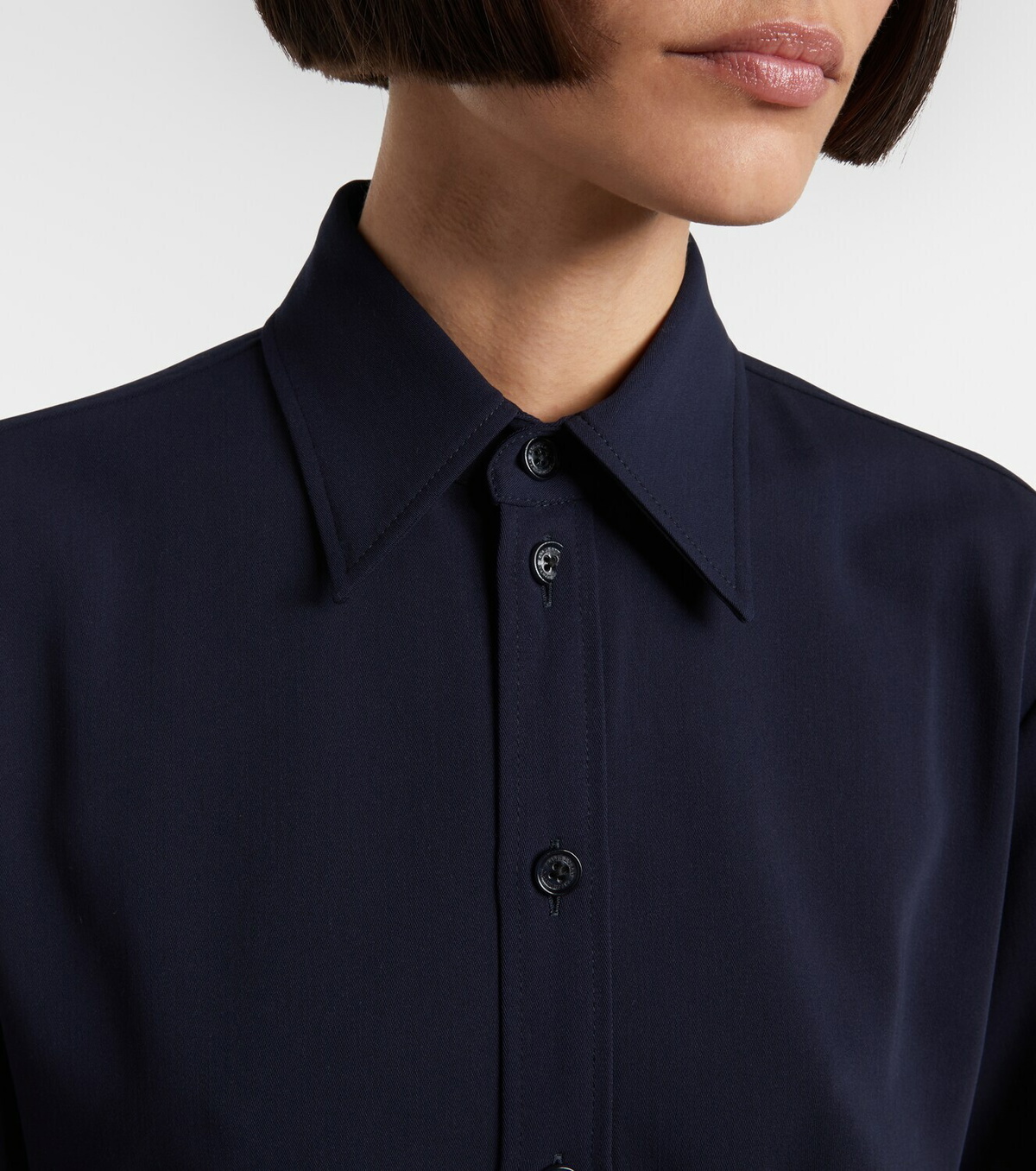 Ralph Lauren Collection Belted wool midi dress