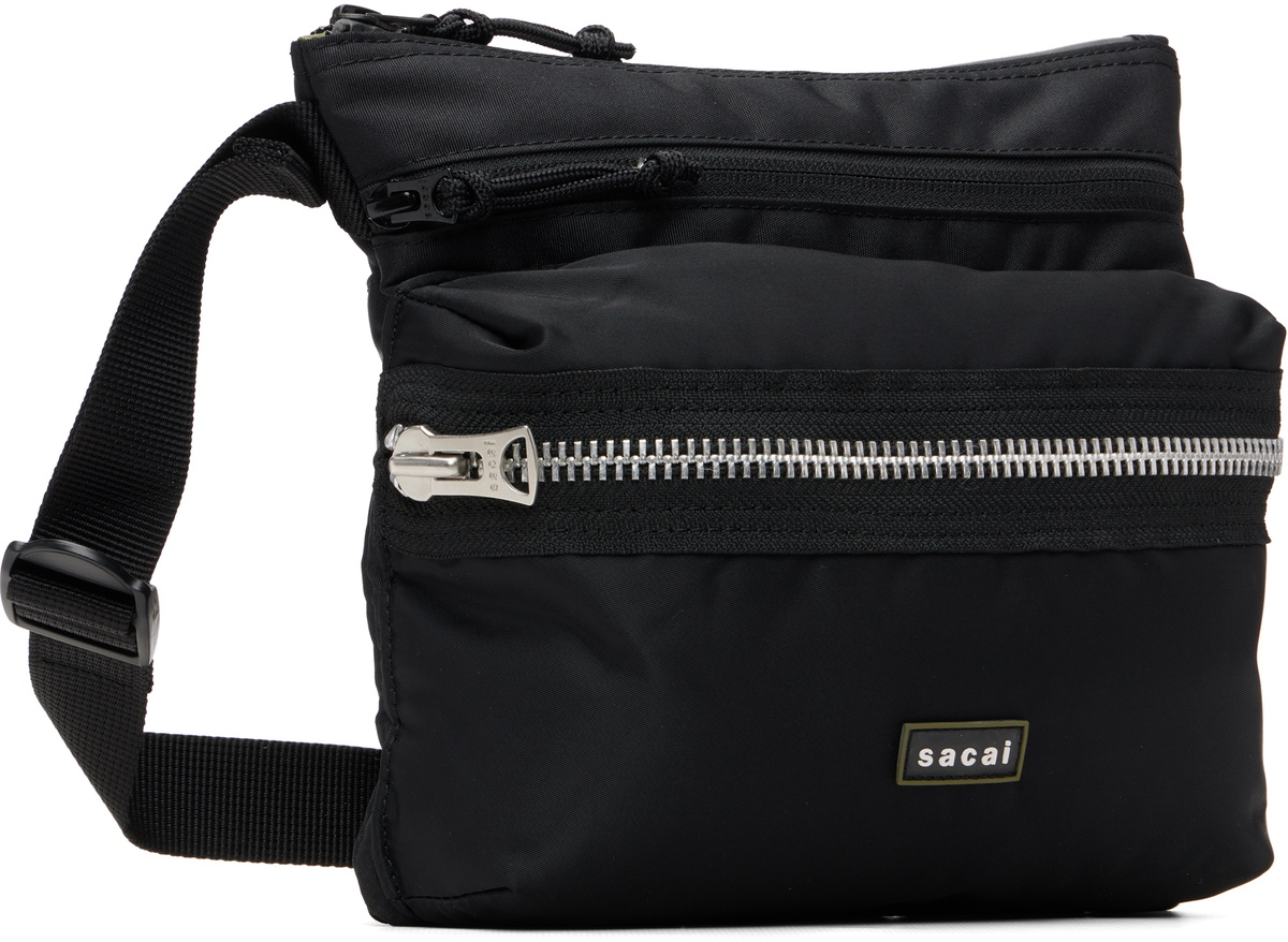 sacai Black Pocket Sacoche Bag