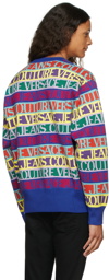 Versace Jeans Couture Multicolor Jacquard Logo Sweater