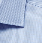 Canali - Cutaway-Collar Houndstooth Cotton Shirt - Blue