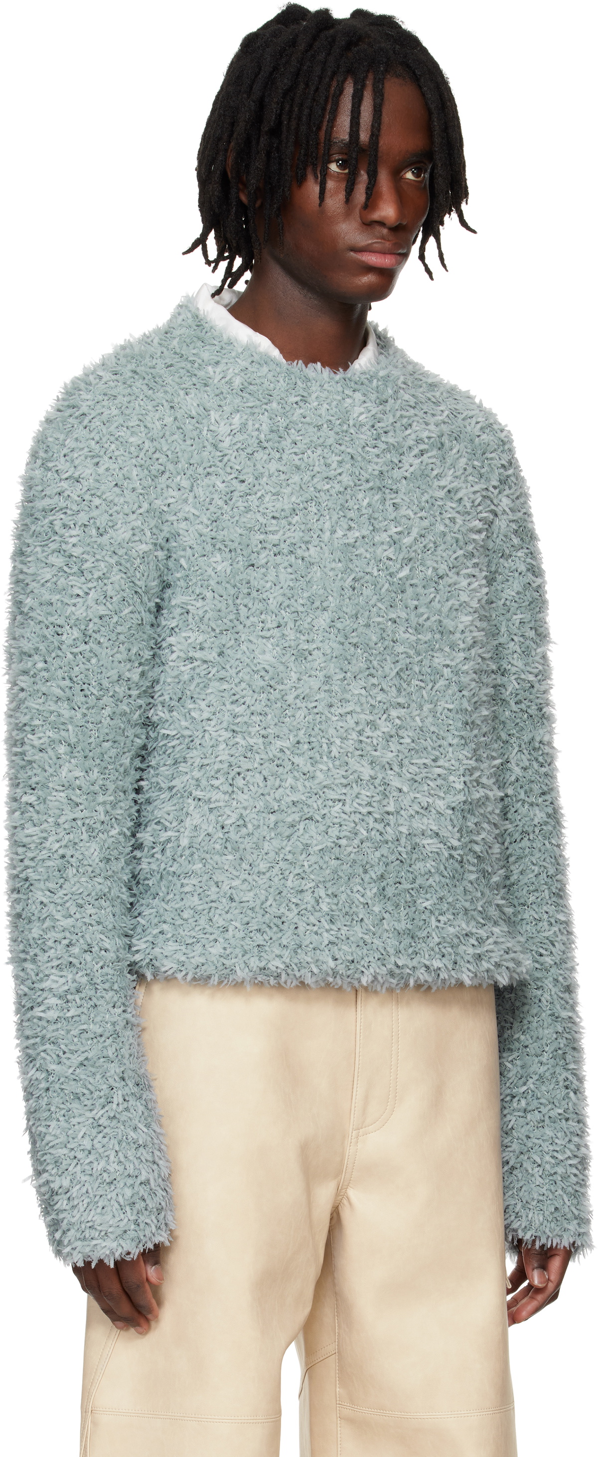 System Blue Fluffy Sweater