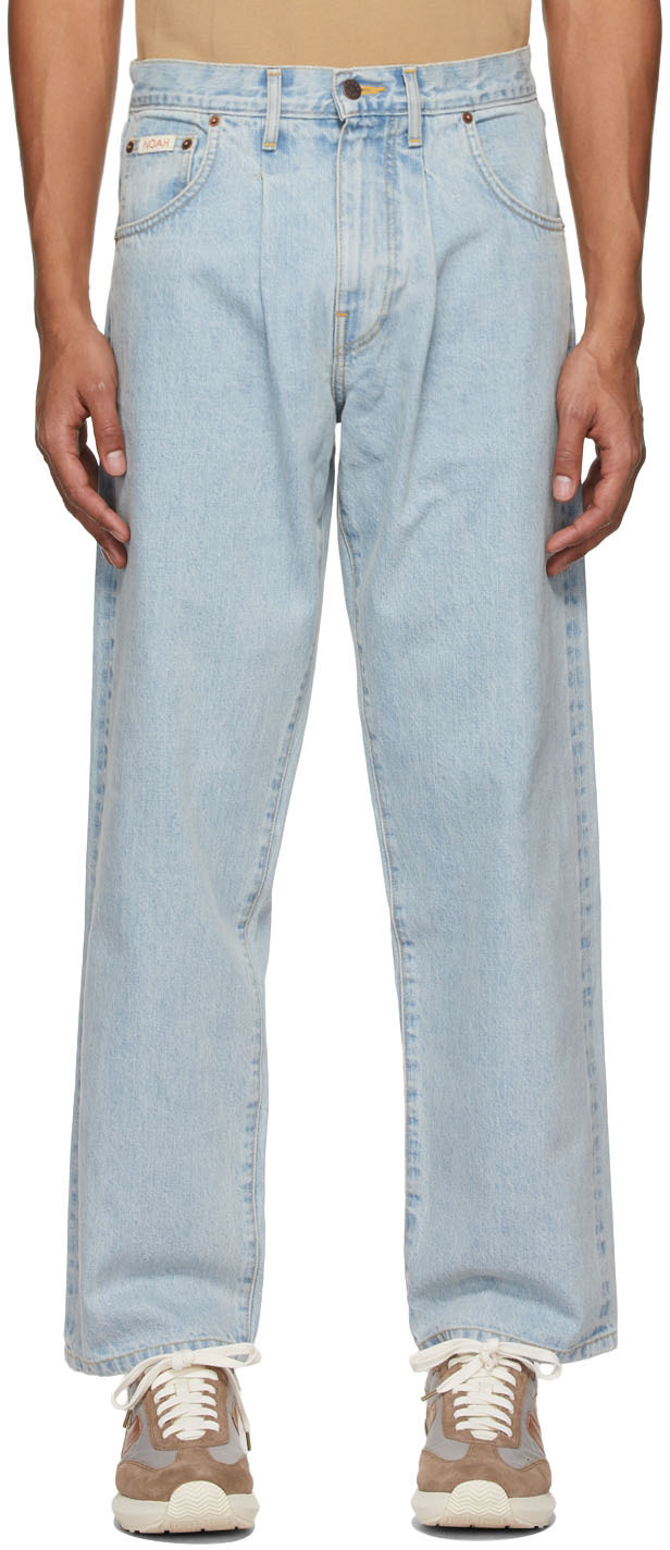 Noah Blue Pleated Jeans Noah NYC