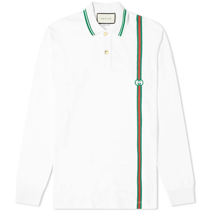 Photo: Gucci Long Sleeve Stripe Jersey Polo
