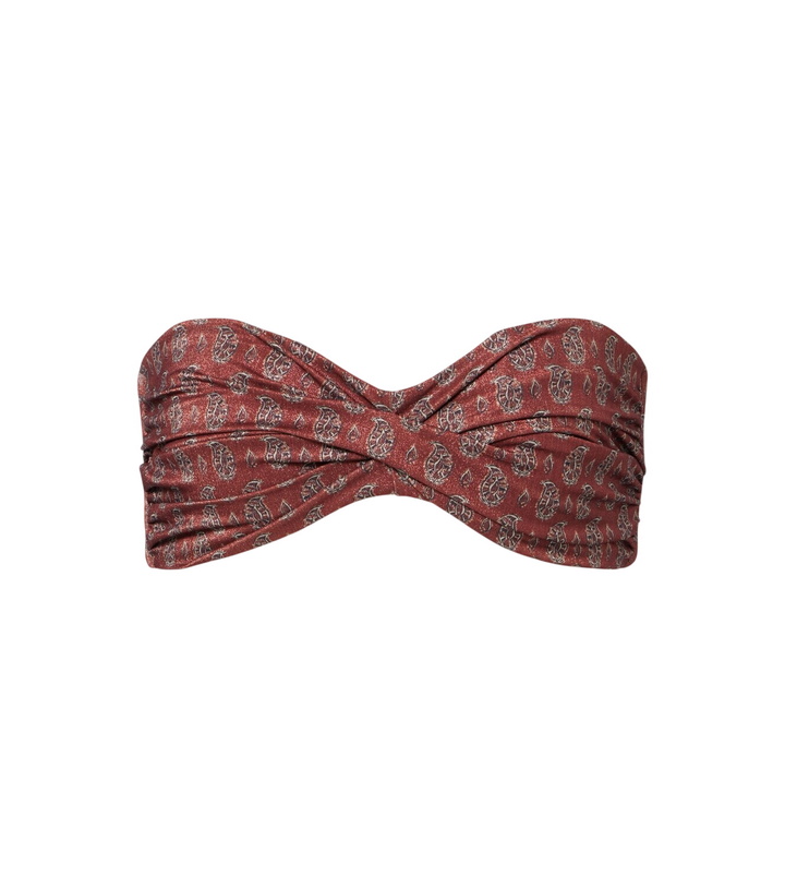 Photo: Johanna Ortiz Printed bandeau bikini top