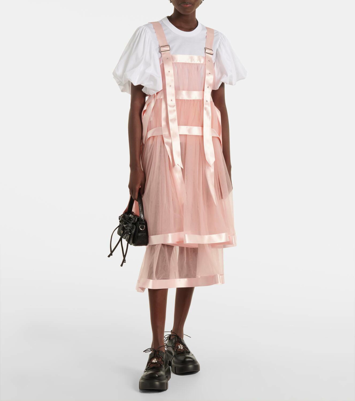 Noir Kei Ninomiya Semi-sheer midi dress