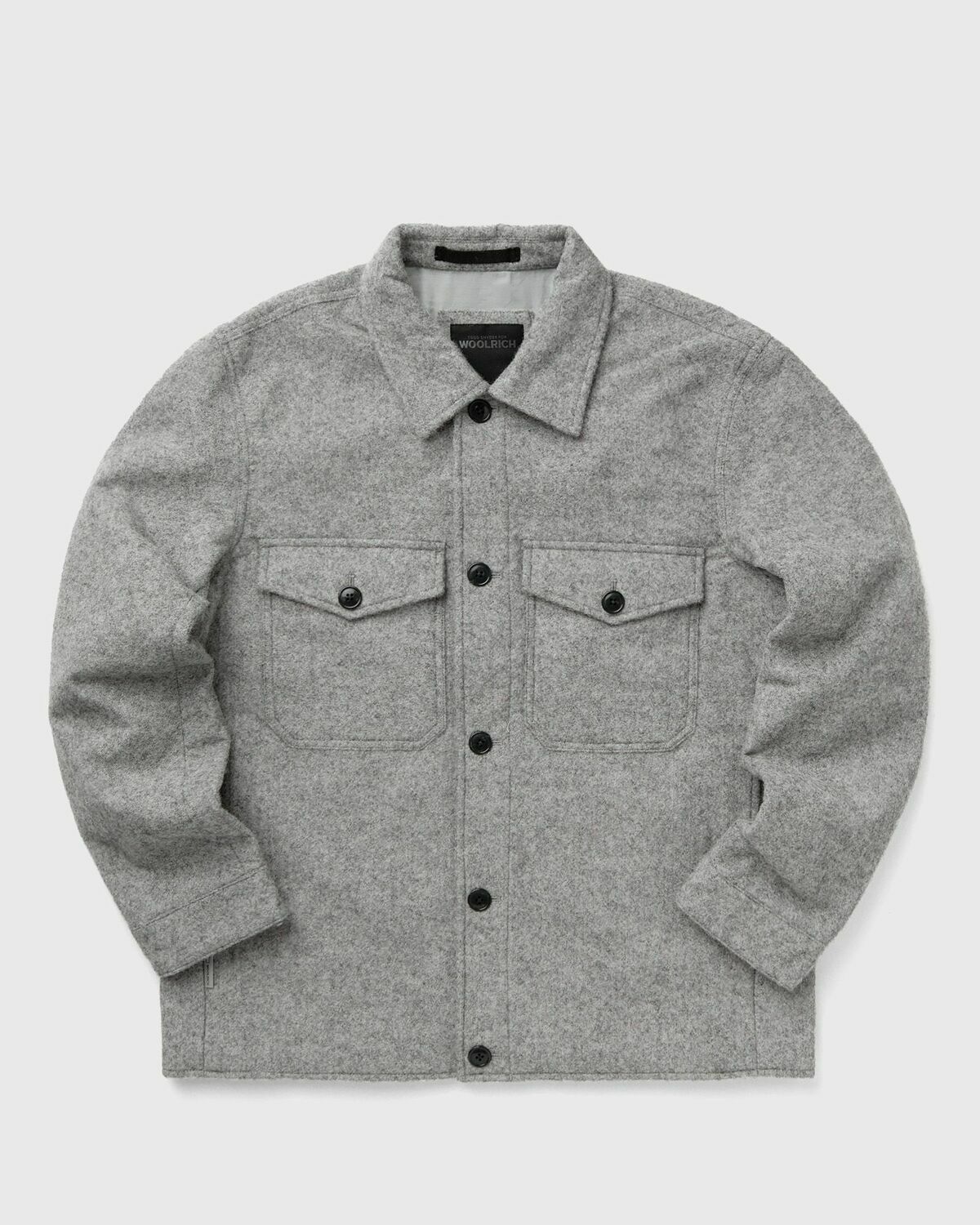 Woolrich Black Label Reflective Cropped Shirt Jacket Grey 