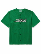 Off-White - Logo-Appliquéd Mesh Shirt - Green