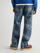 KENZO - Suisen Wide-Leg Printed Jeans - Blue