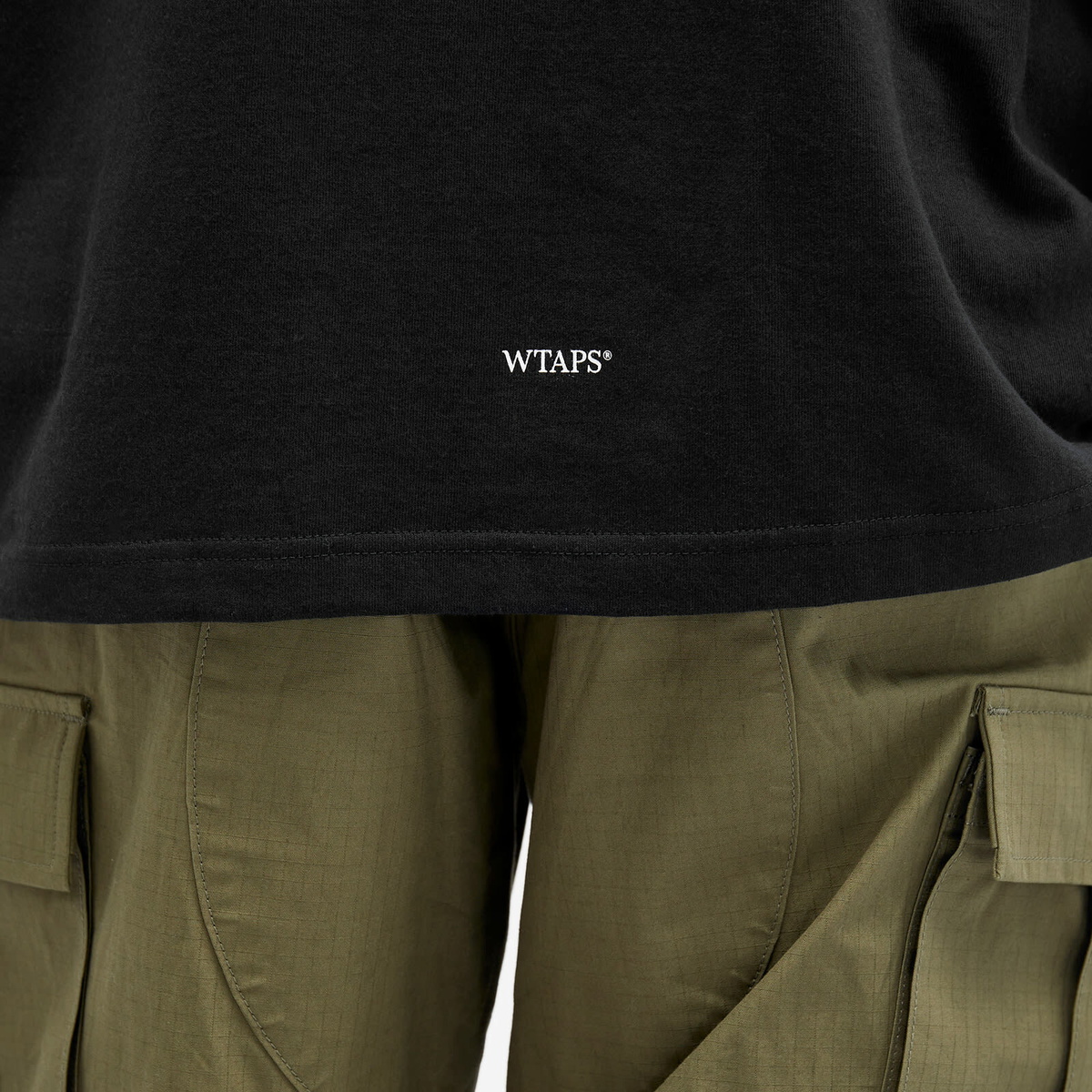 WTAPS Men's XXX Sneak Long Sleeve T-Shirt in Black WTAPS WTAPS Men's XXX Sneak Long Sleeve T-Shirt in Black WTAPS