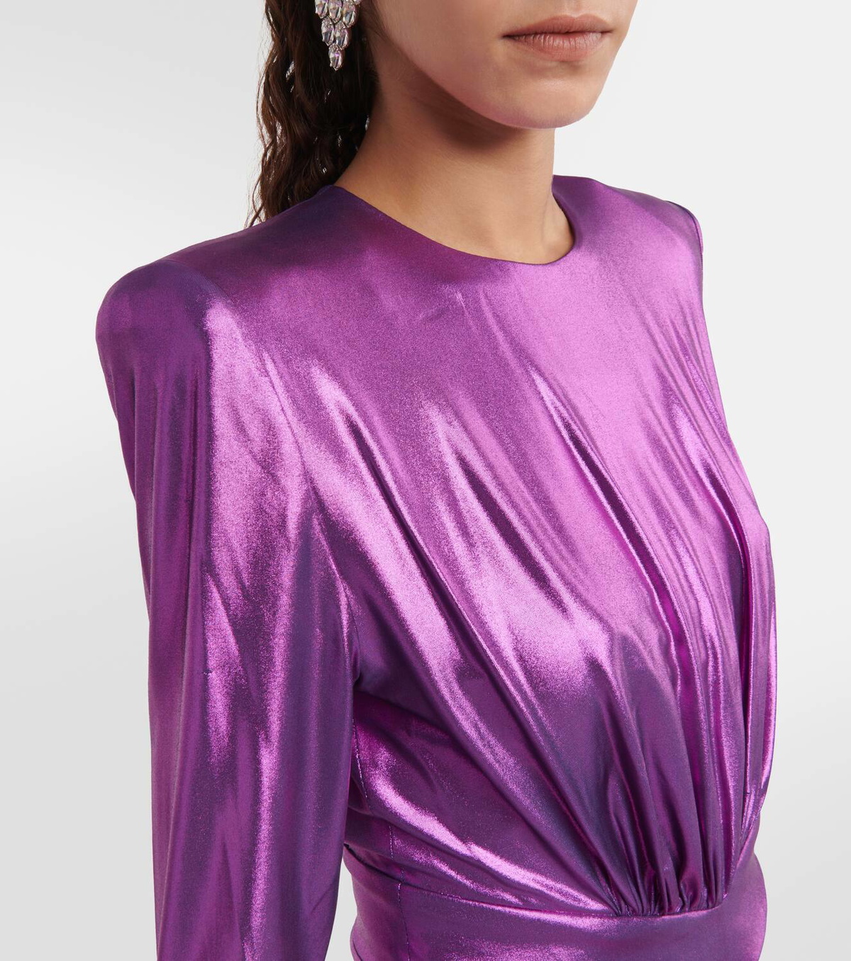 Alexandre Vauthier Draped satin jersey minidress