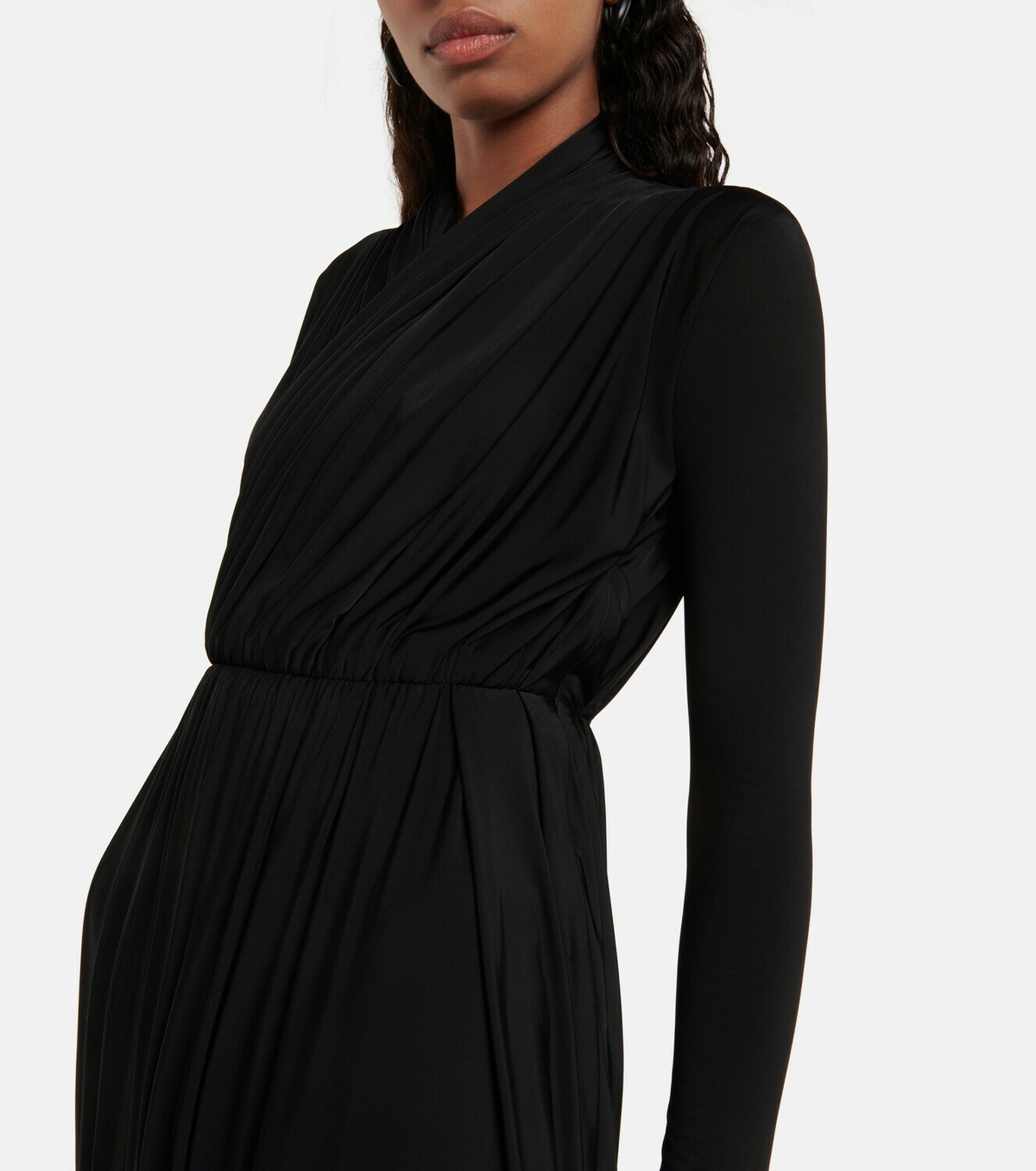 Balenciaga - Draped jersey maxi dress Balenciaga