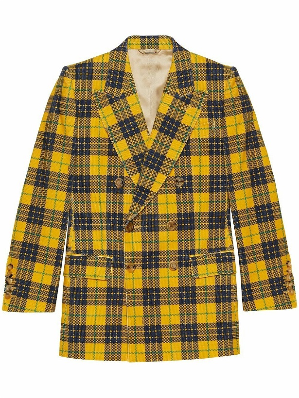 Photo: GUCCI - Tartan Double-breasted Jacket