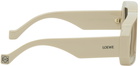 LOEWE Beige Paula's Ibiza Dive In Mask Sunglasses