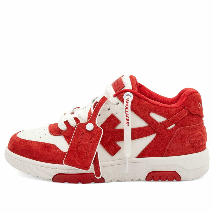 Photo: Off-White Men's Out Of Office Suede Sneaker in Brick Red/White