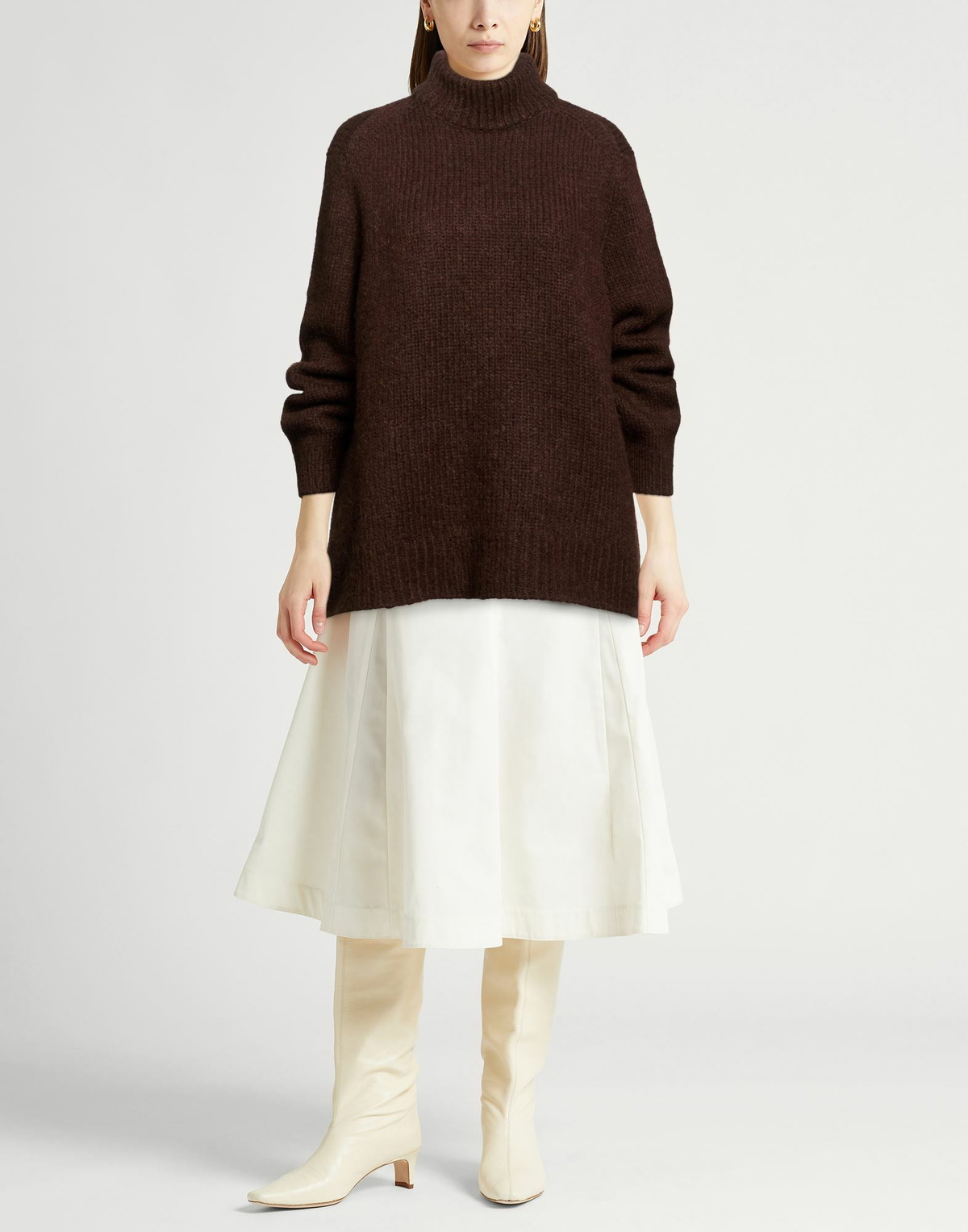 Dorothee Schumacher Womens Turtleneck in Brown