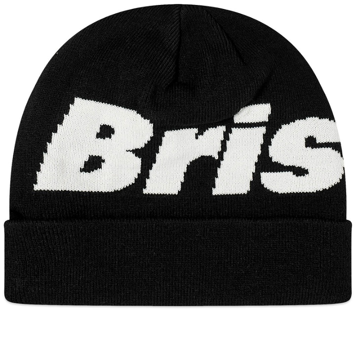 Photo: F.C. Real Bristol Men's Big Logo Knit Beanie in Black