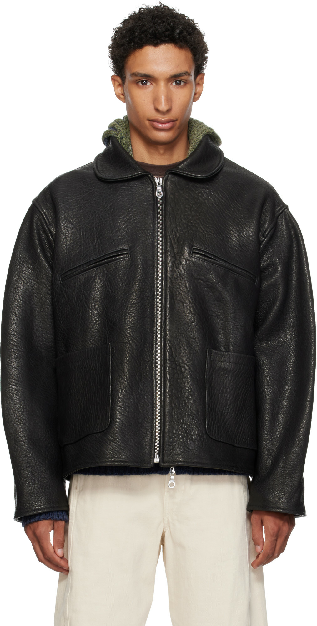 Cawley Black Flying Leather Jacket