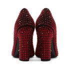 Prada Black and Red Crystal Heels