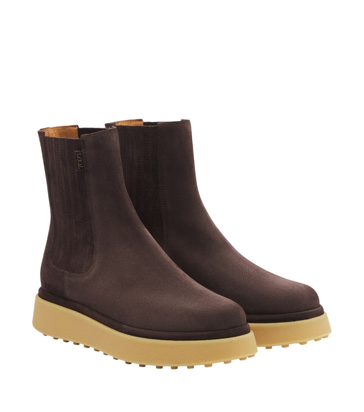 Photo: Tod's Gommino® suede platform ankle boots
