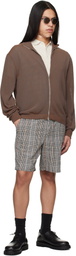 Barbour Off-White & Black Fife Checked Shorts
