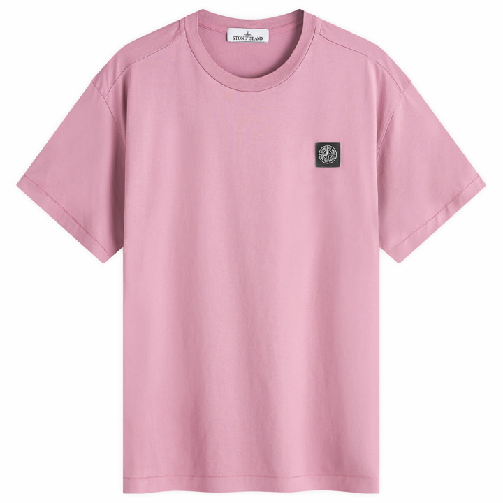 Photo: Stone Island Men's Patch T-Shirt in Rose Quartz