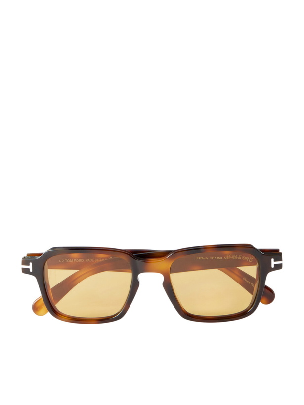 Photo: TOM FORD - Ezra-02 Square-Frame Tortoiseshell Acetate Sunglasses