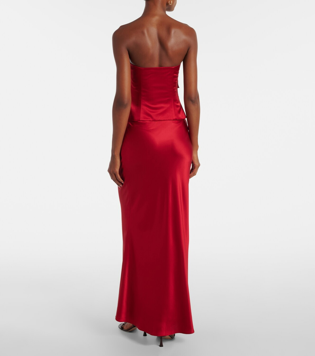 The Sei Draped silk charmeuse bustier