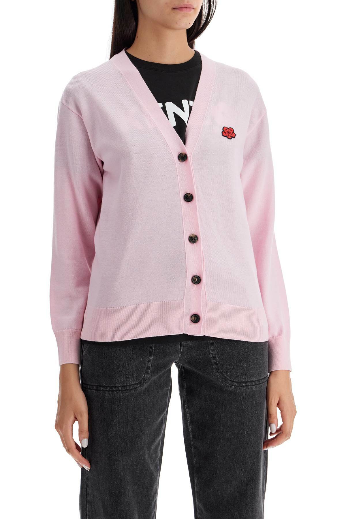 KENZO lightweight wool cardigan Pink Kenzo