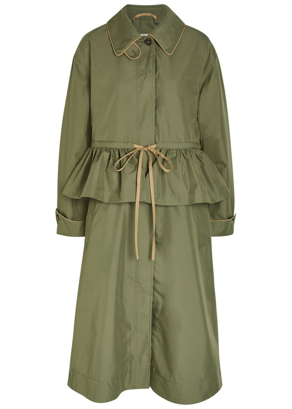 Photo: Damson Madder Myrtle Multi-way Cotton-blend Trench Coat Green