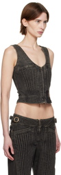 KNWLS Black Corded Corset